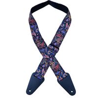 Colonial Leather Multi-Coloured Paisley Rag Guitar Strap