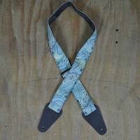 Aboriginal Art Guitar Strap – Aqua