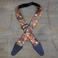 Colonial Leather Aboriginal Art Guitar Strap – Beetles
