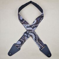 Aboriginal Art Guitar Strap – Water Collecting