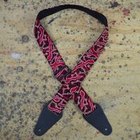 Aboriginal Art Guitar Strap – Yellow Bush Plum