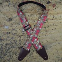 Aboriginal Art Guitar Strap – Red Gum Flower