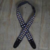 Black Jacquard 50mm Webbing Guitar Strap