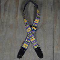 Yellow Jacquard 50mm Webbing Guitar Strap
