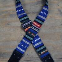 Colonial Leather RSR-BL Rasta Rag Guitar Strap Blue