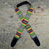 LIME RASTA RAG GUITAR STRAP