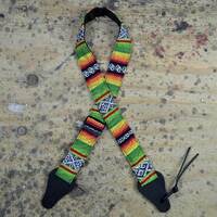 LIME RASTA RAG UKULELE STRAP
