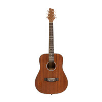 Stagg SA25 Mah Travel Open Pore Mahogany / Sapele Travel Size Dreadnought Acoustic Guitar