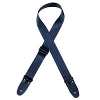Colonial Leather Black Herringbone Seat Belt Webbing 50mm Guitar Strap