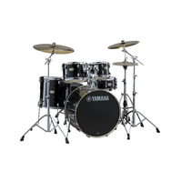 Yamaha Stage Custom Birch 5-Piece Euro Drum Kit Raven Black w/Bonus 14" Floor Tom