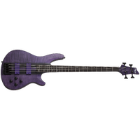 Schecter C-4 GT Bass Satin Trans Purple w/ Black Racing Stripe