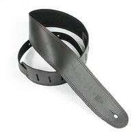 DSL SGE 2.5" Classic Guitar Strap Black, Brown Stitching
