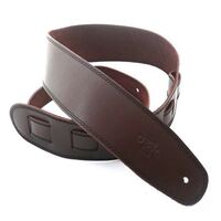 DSL SGE 2.5" Classic Guitar Strap - Brown/Black Stitching