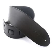DSL SGE 3.5" Classic Guitar Strap Black, Black Stitching