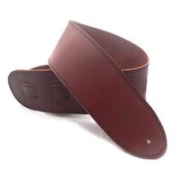 DSL SGE 3.5" Classic Guitar Strap Maroon, Black Stitching