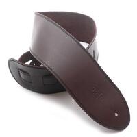 DSL SGE 3.5" Classic Guitar Strap Brown, Black Stitching