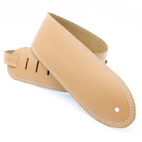 DSL 3.5" Single Ply Guitar Strap - Tan With Beige Stitching