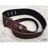 Colonial Leather SOS25-RDB 2.5" Soft Suede Strap Dark Brown Relic