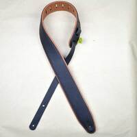 Colonial Leather 2.5″ Padded Upholstery Leather Guitar Strap - Black And Tan