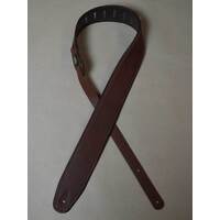 2.5″ PADDED UPHOLSTERY LEATHER GUITAR STRAP TAN & BROWN