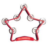 Mano Percussion TMP50R 14 Jingle Star Tambourine In Red