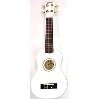 Kealoha UK40WHITE Soprano Ukulele with Bag in White Finish