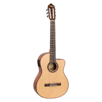 Valencia VC704CE 700 Series Acoustic Electric Guitar With Cutaway - Natural Satin