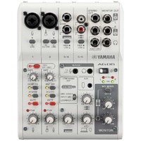 Yamaha AG06MK2 6 Channel Live Streaming Mixer w/USB Audio Interface - White