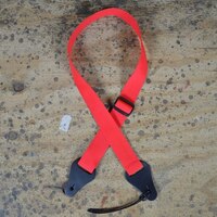 Colonial Leather Ukulele Webbing Strap - Red