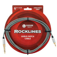 Carson Rocklines YHQ2 Stereo 3.5mm to 3.5mm with 1/4 Inch Adaptor Audio Patch Cable – 6ft