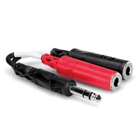 Hosa YPP-117 1/4" TRS(M) to Dual 1/4" TS(F) Stereo Breakout Adaptor Cable